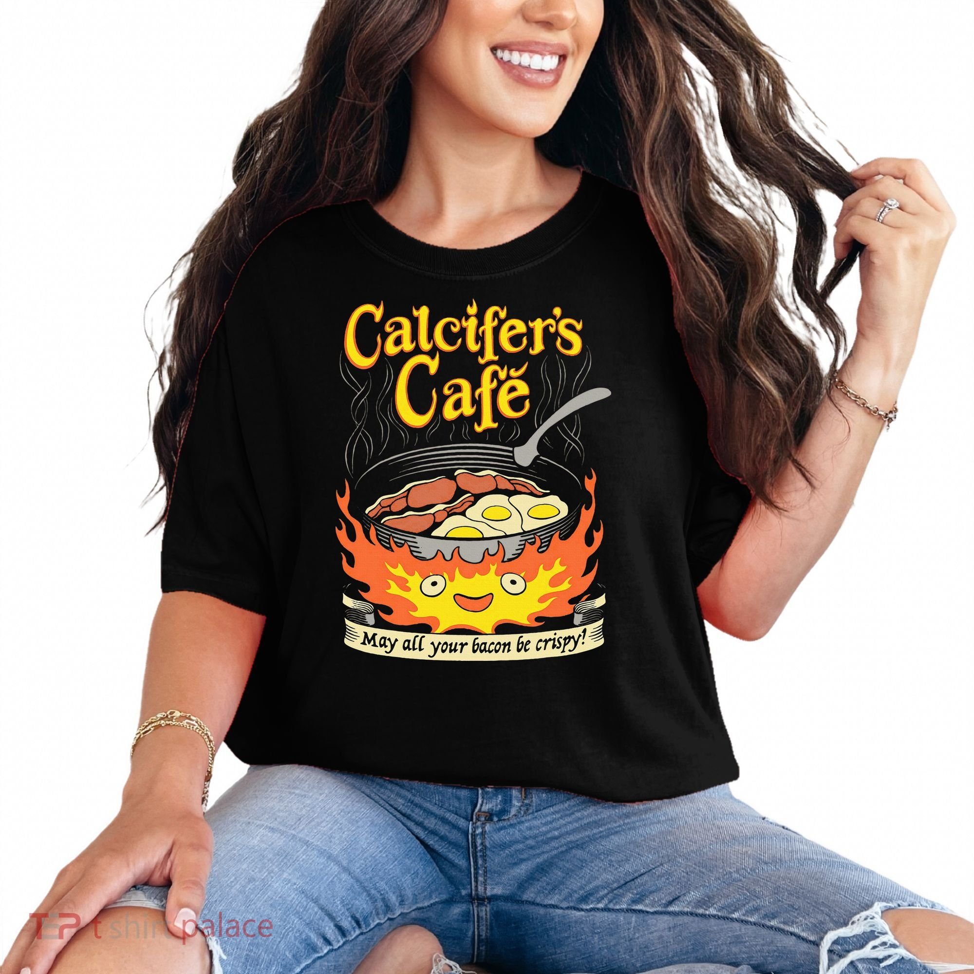 Calcifer's Cafe May All Your Bacon Eggs  Comfort Colors T-Shirt