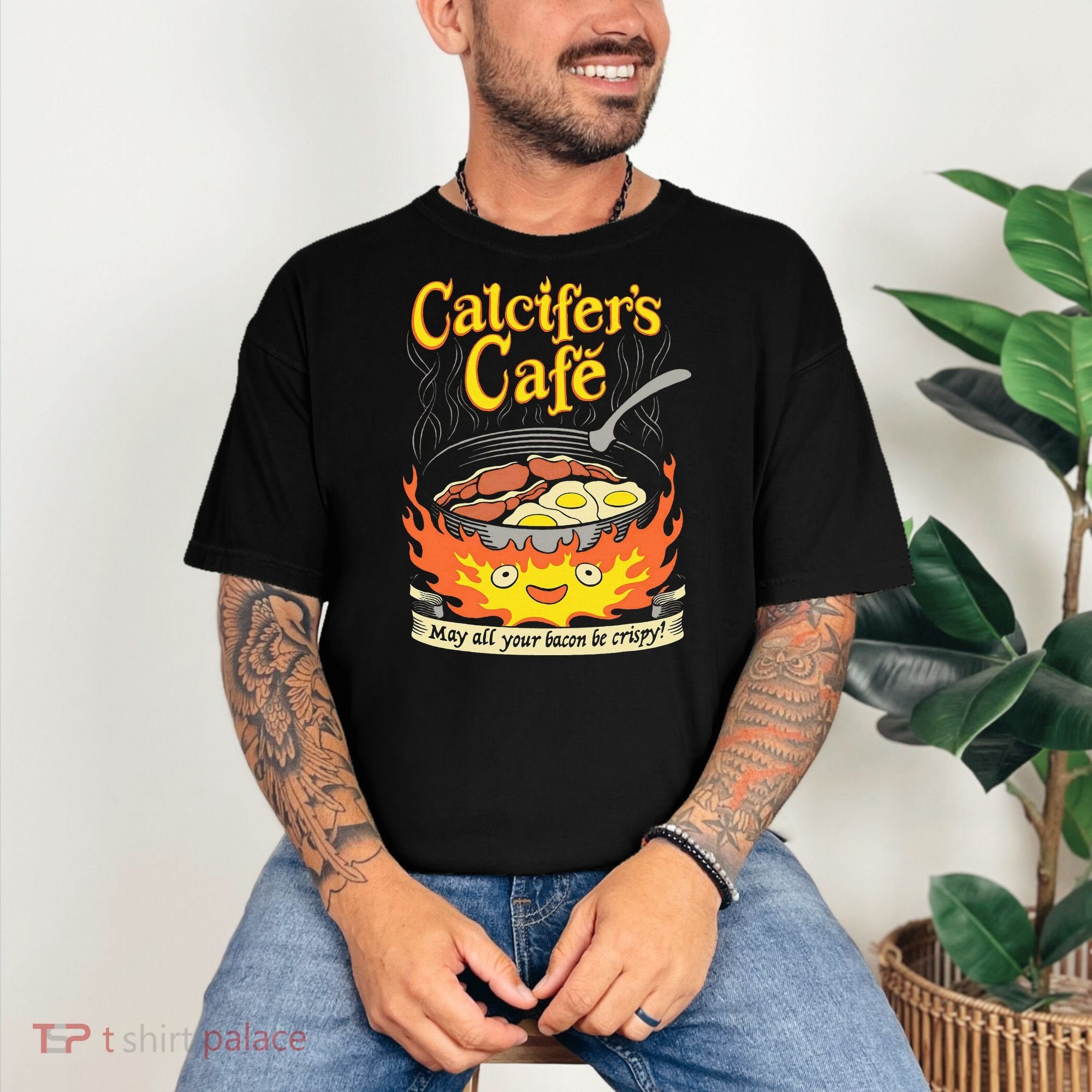 Calcifer's Cafe May All Your Bacon Eggs  Comfort Colors T-Shirt