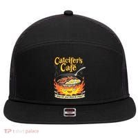 Calcifer's Cafe May All Your Bacon Eggs  7 Panel Mesh Trucker Snapback Hat thumb 0