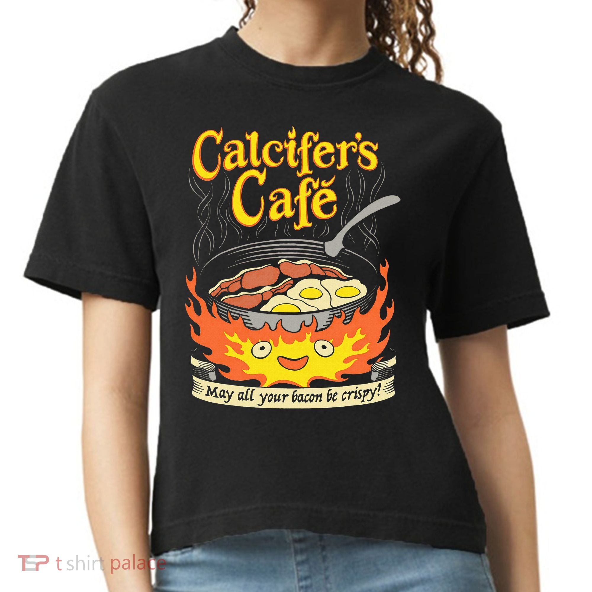 Calcifer's Cafe May All Your Bacon Eggs  Comfort Colors Boxy T-Shirt