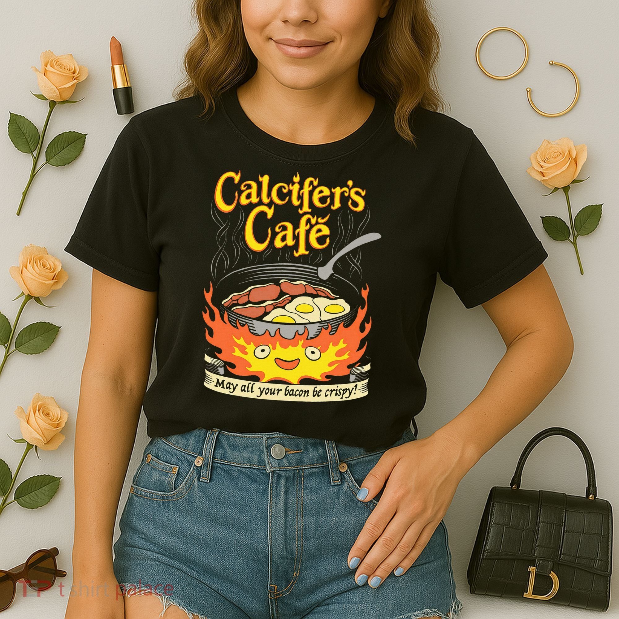 Calcifer's Cafe May All Your Bacon Eggs  Comfort Colors Boxy T-Shirt