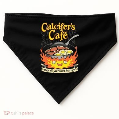 Calcifer's Cafe May All Your Bacon Eggs  USA-Made Doggie Bandana