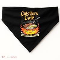 Calcifer's Cafe May All Your Bacon Eggs  USA-Made Doggie Bandana thumb 0