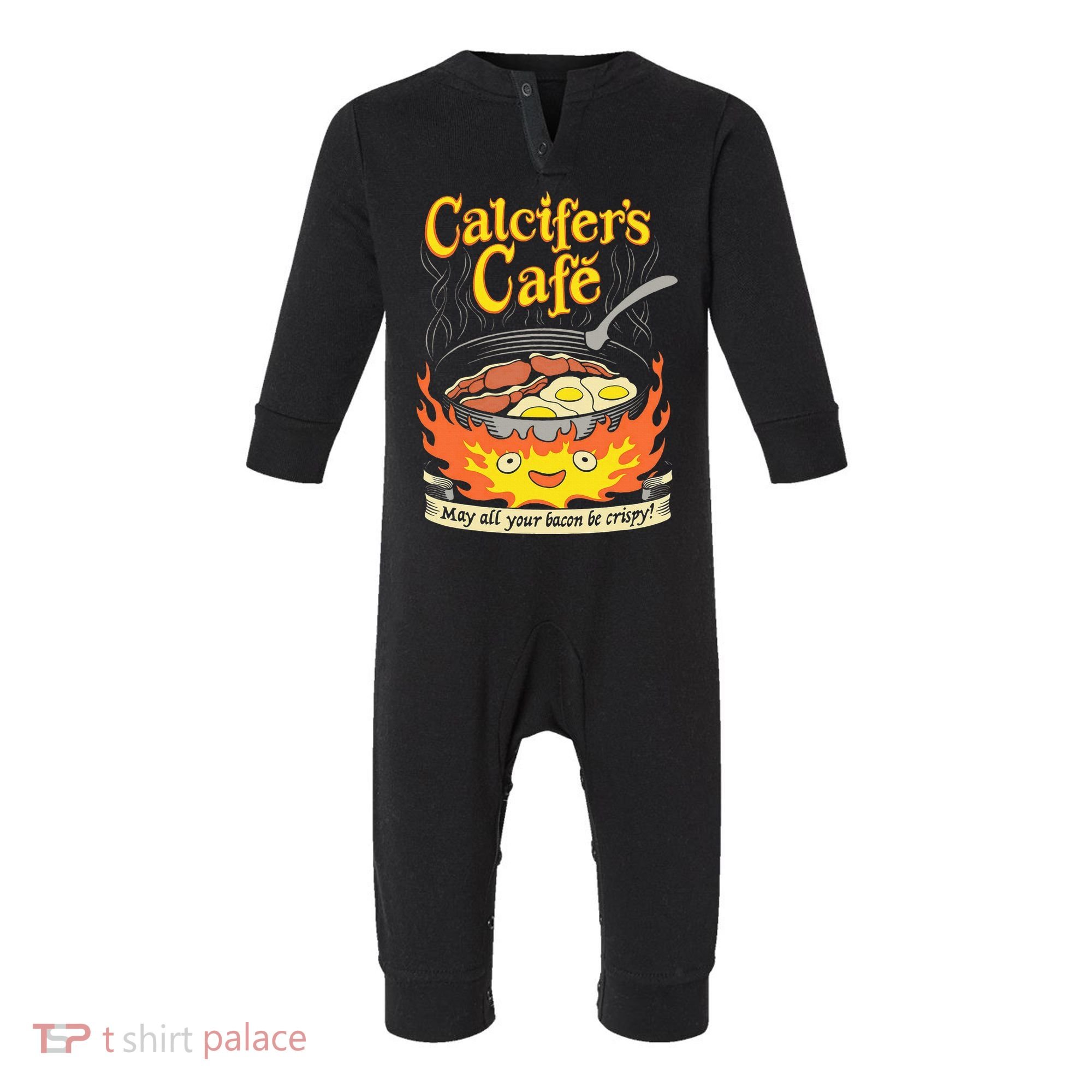 Calcifer's Cafe May All Your Bacon Eggs  Infant Fleece One Piece