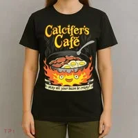 Calcifer's Cafe May All Your Bacon Eggs  T-Shirt thumb 4