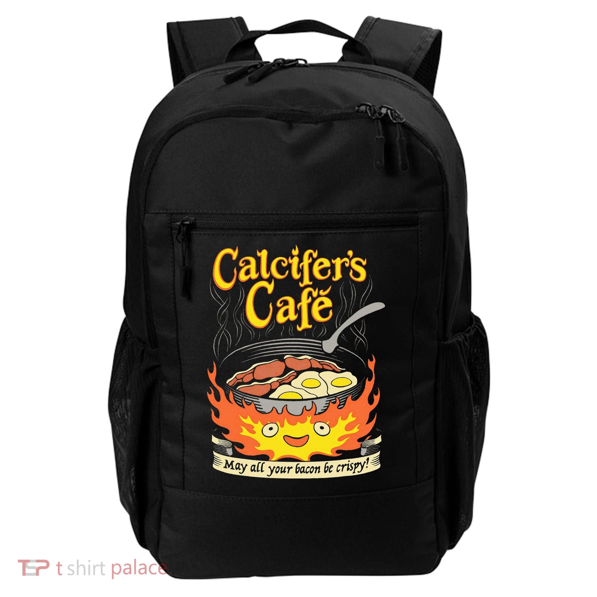 Calcifer's Cafe May All Your Bacon Eggs  Backpack