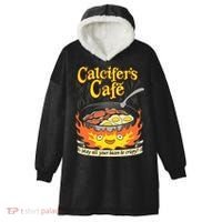 Calcifer's Cafe May All Your Bacon Eggs  Hooded Wearable Blanket thumb 0