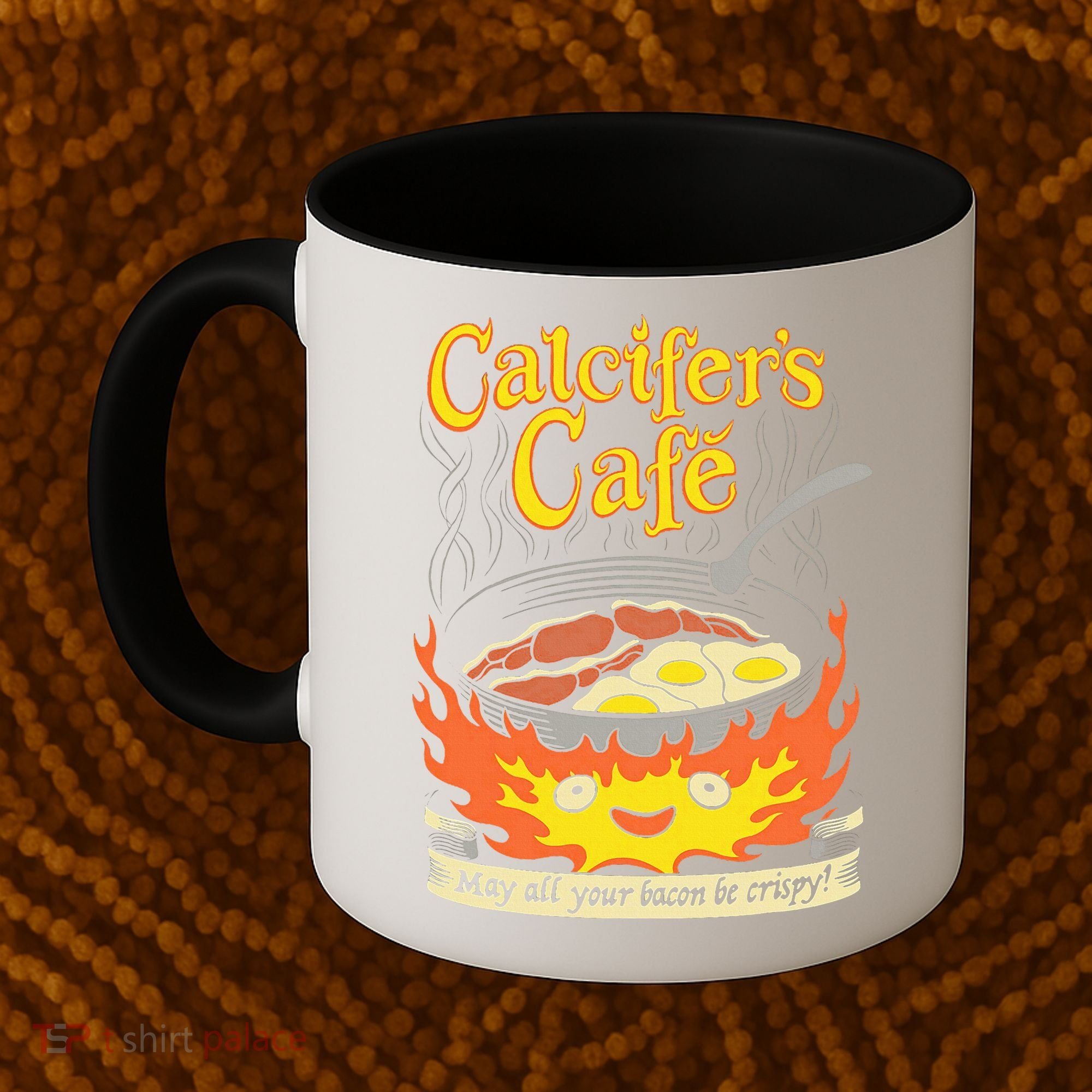 Calcifer's Cafe May All Your Bacon Eggs  Coffee Mug