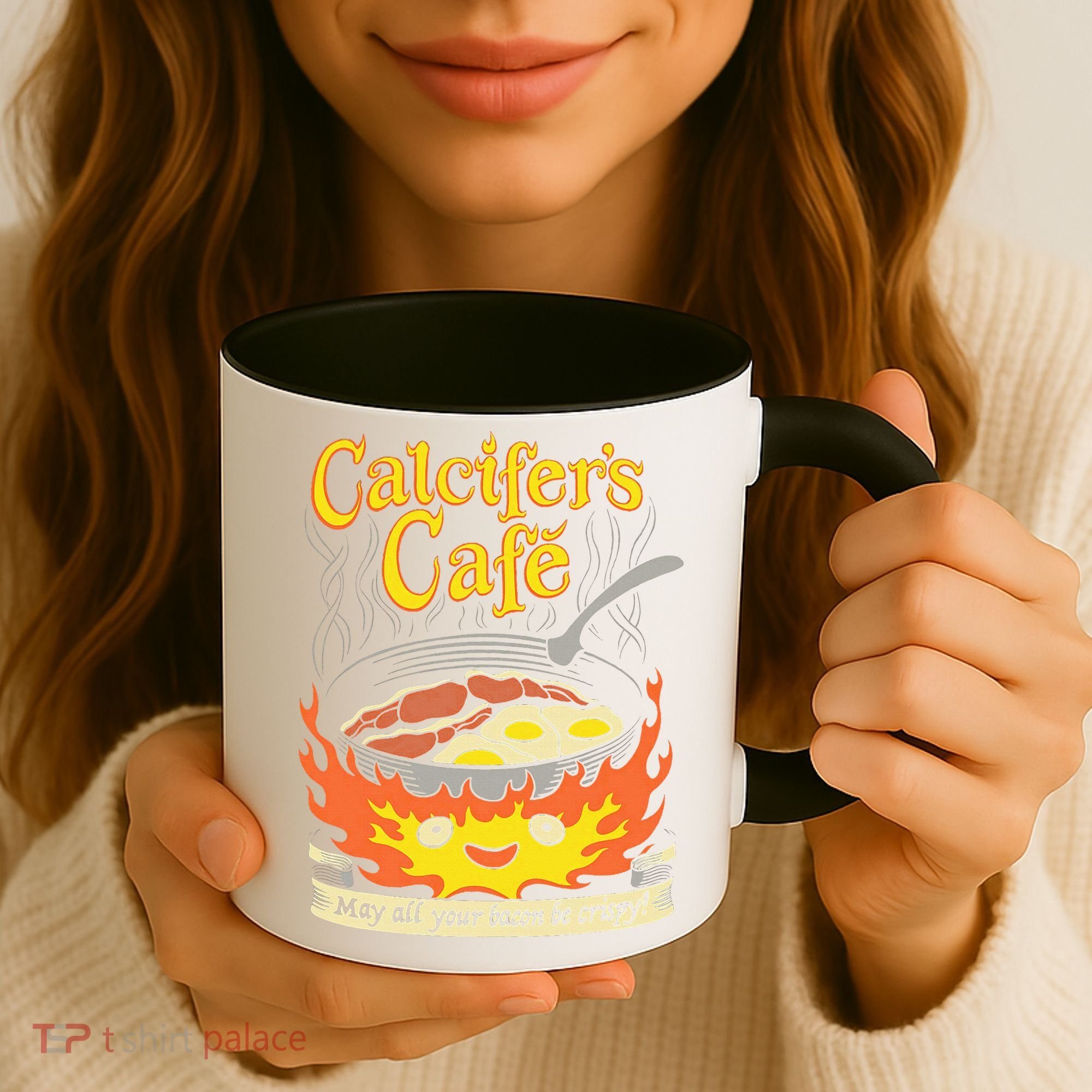 Calcifer's Cafe May All Your Bacon Eggs  Coffee Mug