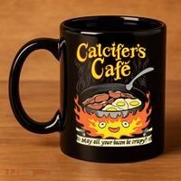 Calcifer's Cafe May All Your Bacon Eggs  11oz C Handle Ceramic Mug thumb 4