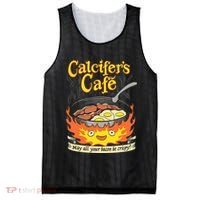 Calcifer's Cafe May All Your Bacon Eggs  Mesh Reversible Basketball Jersey Tank thumb 0