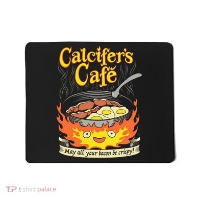 Calcifer's Cafe May All Your Bacon Eggs  Mousepad