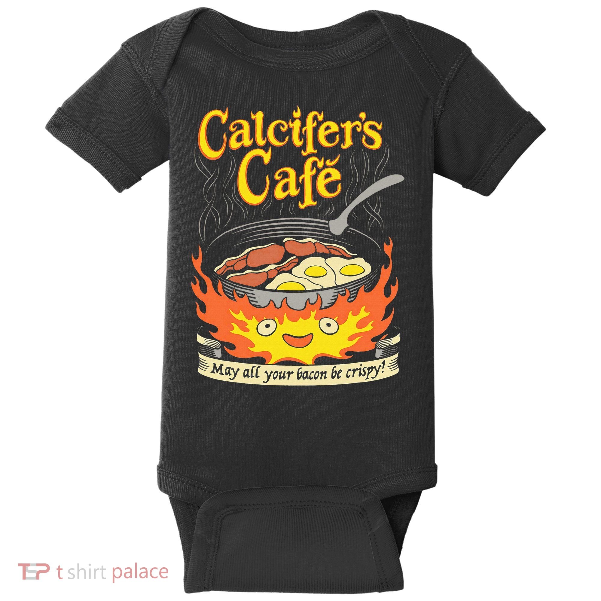 Calcifer's Cafe May All Your Bacon Eggs  Baby Bodysuit