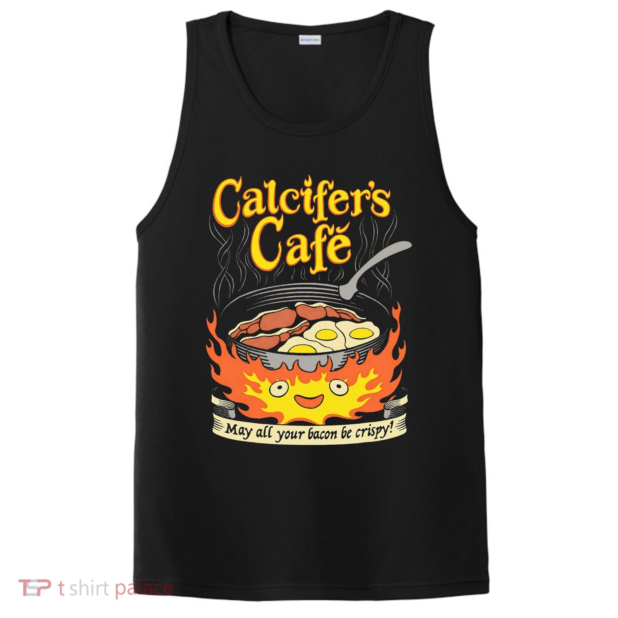 Calcifer's Cafe May All Your Bacon Eggs  PosiCharge Competitor Tank