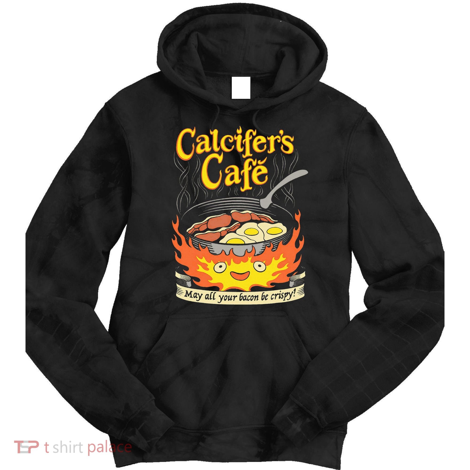Calcifer's Cafe May All Your Bacon Eggs  Tie Dye Hoodie