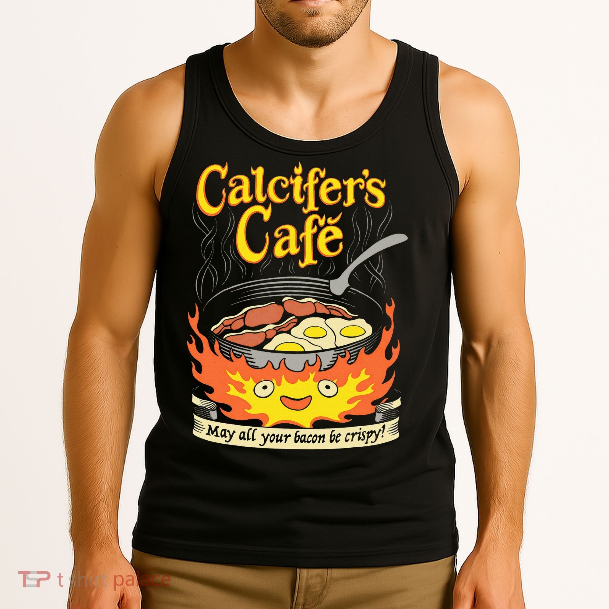 Calcifer's Cafe May All Your Bacon Eggs  Tank Top