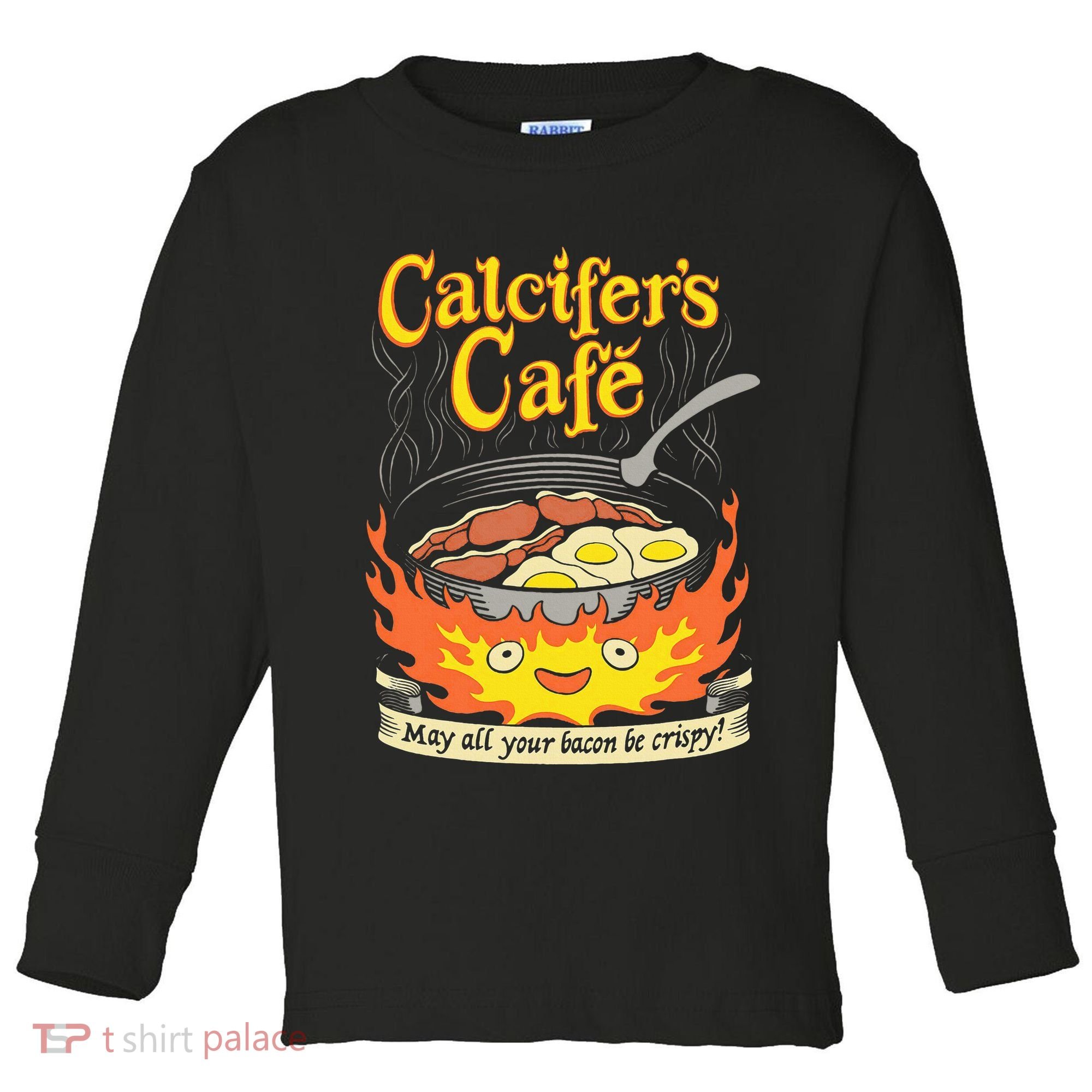 Calcifer's Cafe May All Your Bacon Eggs  Toddler Long Sleeve Shirt