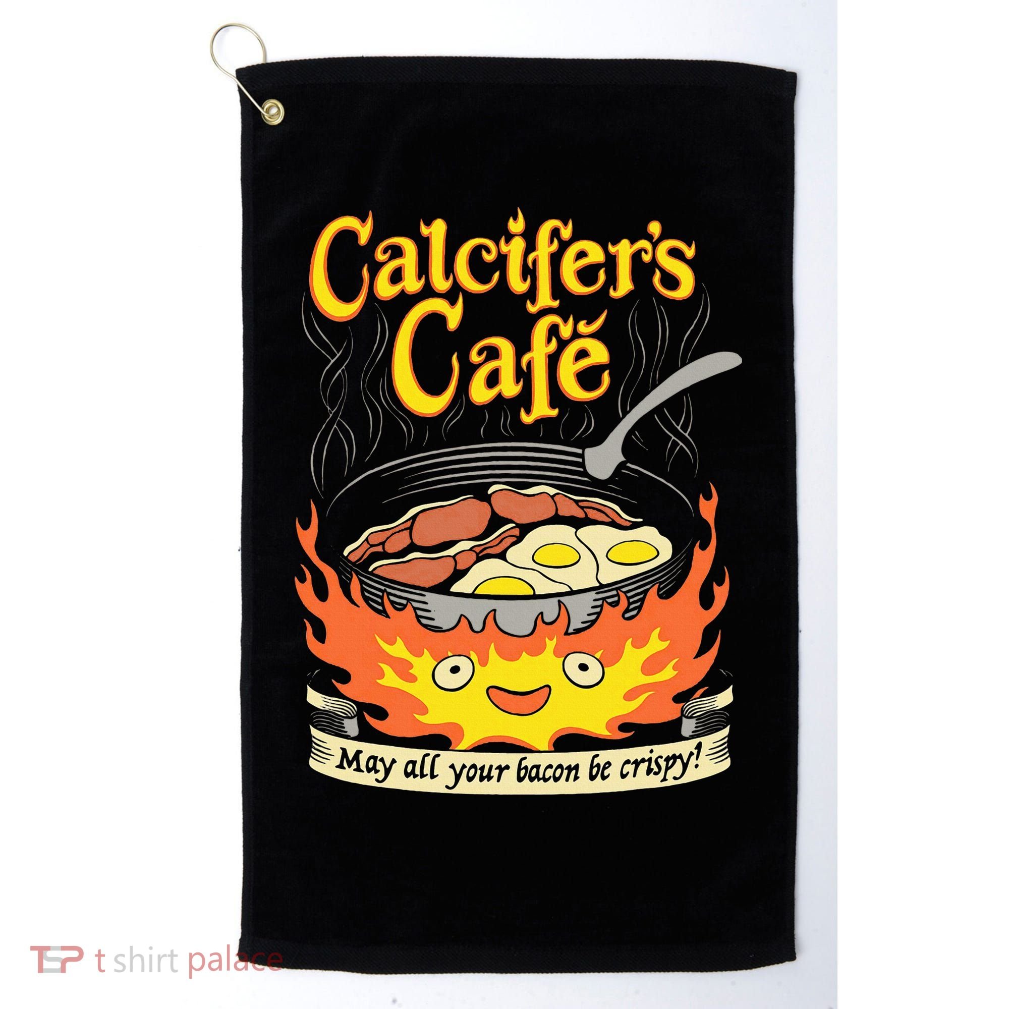 Calcifer's Cafe May All Your Bacon Eggs  Golf Towel