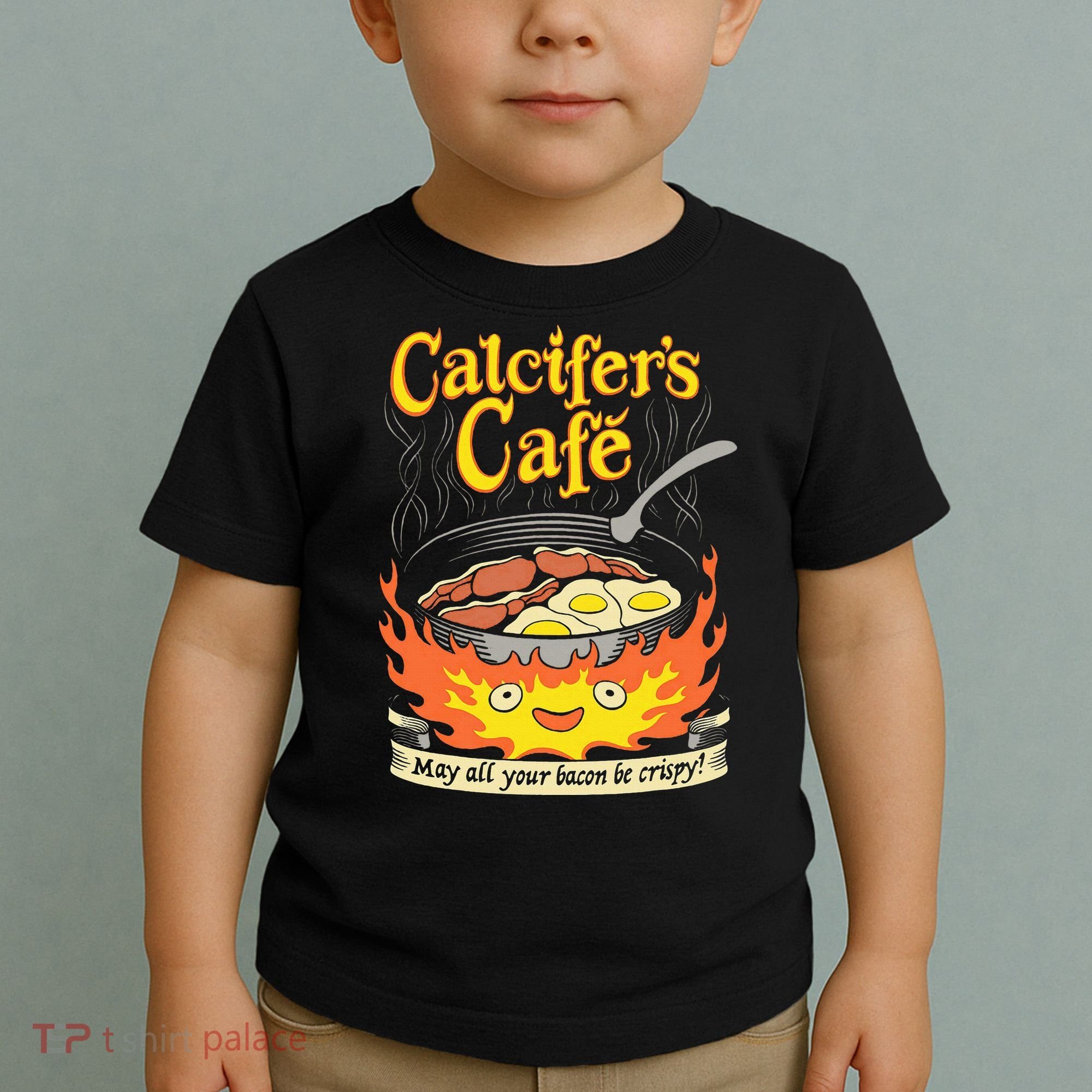 Calcifer's Cafe May All Your Bacon Eggs  Toddler T-Shirt