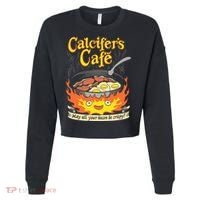 Calcifer's Cafe May All Your Bacon Eggs  Cropped Pullover Crew thumb 0