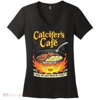 Calcifer's Cafe May All Your Bacon Eggs  Women's V-Neck T-Shirt thumb 0