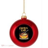 Calcifer's Cafe May All Your Bacon Eggs  Plastic Christmas Ball Ornament thumb 0