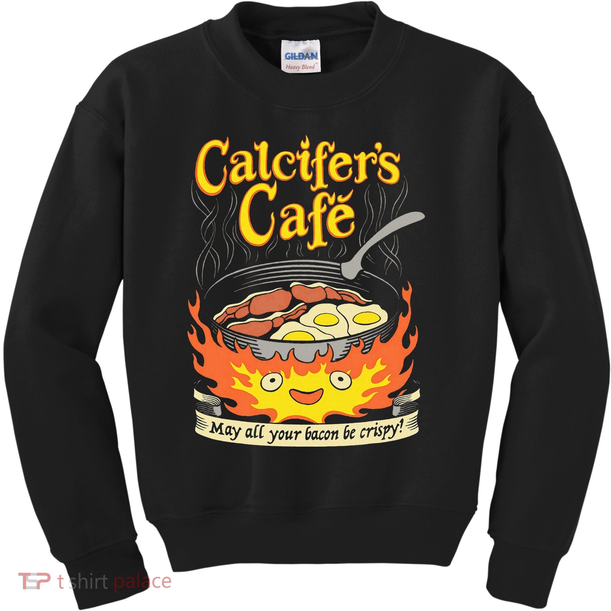 Calcifer's Cafe May All Your Bacon Eggs  Kids Sweatshirt
