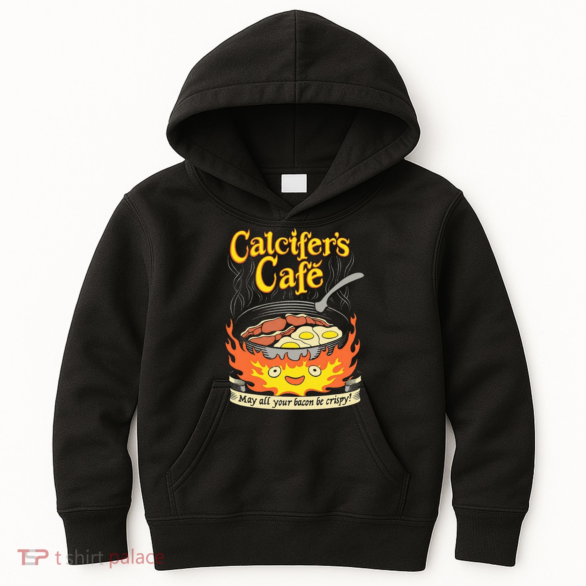 Calcifer's Cafe May All Your Bacon Eggs  Kids Hoodie