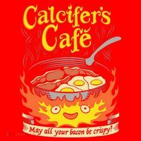 Calcifer's Cafe May All Your Bacon Eggs  Santa Hat thumb 1
