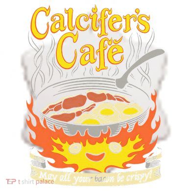 Calcifer's Cafe May All Your Bacon Eggs  Ceramic Ornament