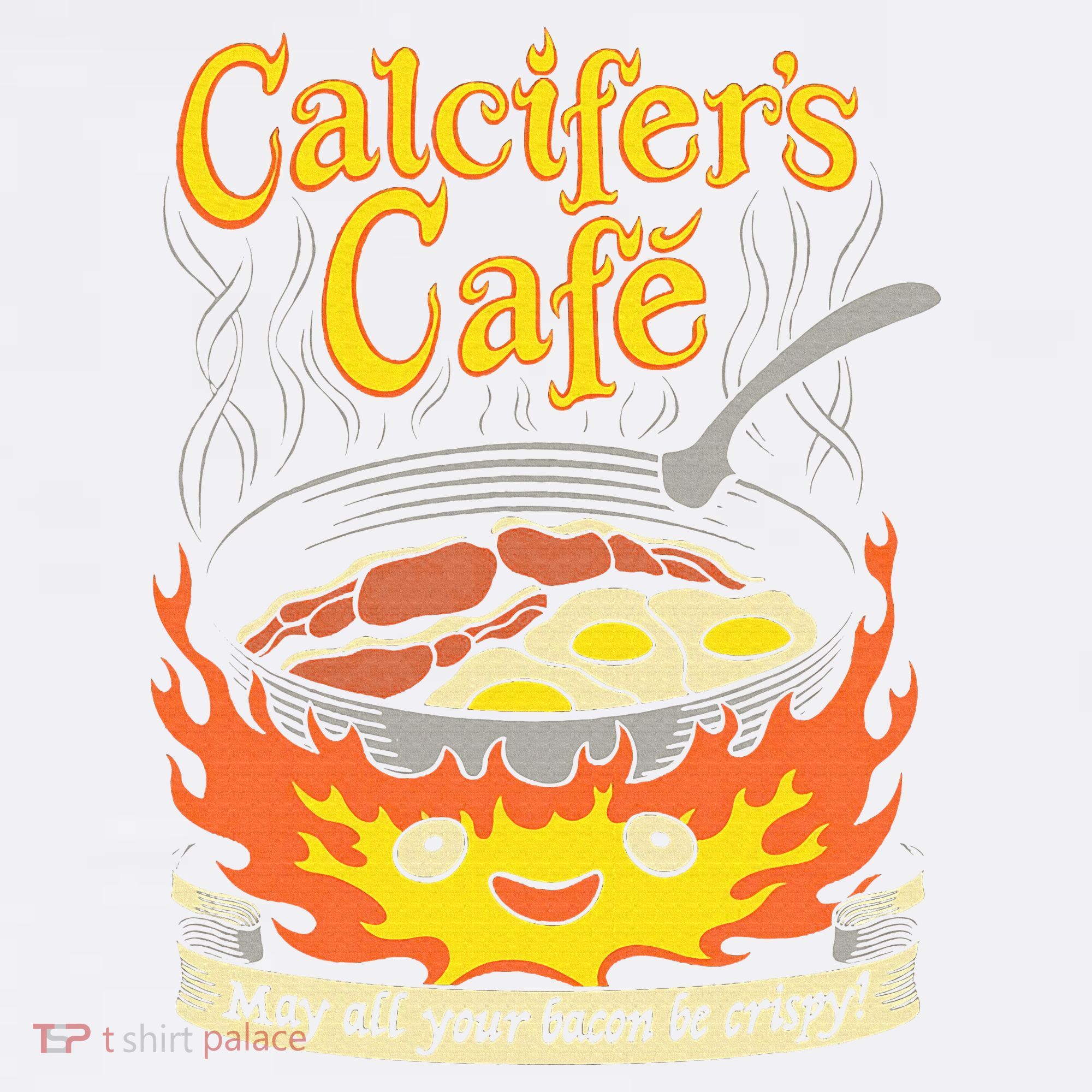 Calcifer's Cafe May All Your Bacon Eggs  Comfort Colors Garment-Dyed Hooded Sweatshirt