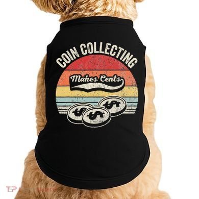 Coin Collecting Makes Cents Retro Style Doggie Tank