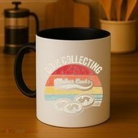 Coin Collecting Makes Cents Retro Style Coffee Mug thumb 4