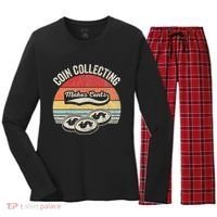 Coin Collecting Makes Cents Retro Style Women's Long Sleeve Flannel Pajama Set  thumb 0