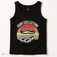 Coin Collecting Makes Cents Retro Style Tank Top thumb 2
