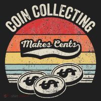Coin Collecting Makes Cents Retro Style Golf Towel thumb 3