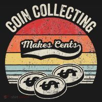 Coin Collecting Makes Cents Retro Style Visor thumb 3