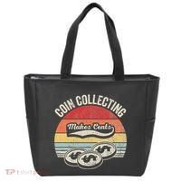 Coin Collecting Makes Cents Retro Style Tote Bag thumb 0