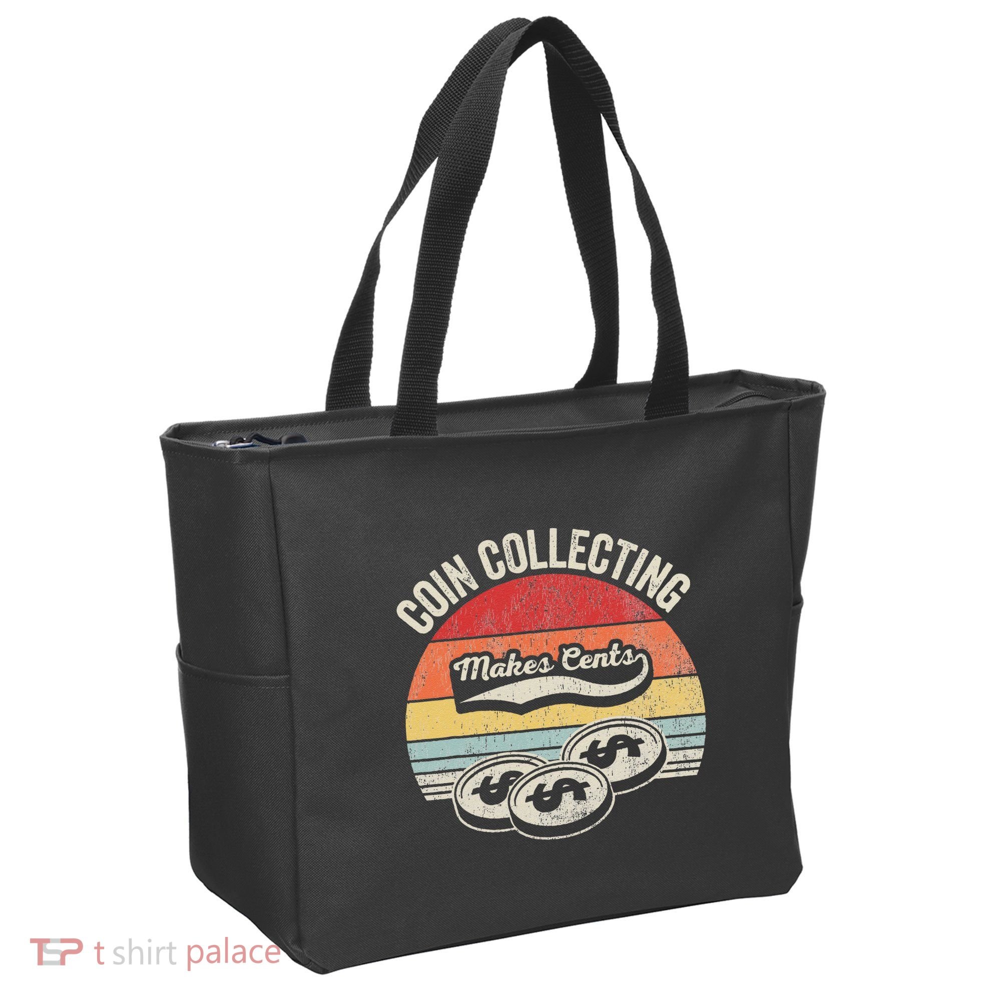 Coin Collecting Makes Cents Retro Style Tote Bag