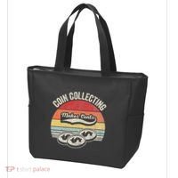 Coin Collecting Makes Cents Retro Style Tote Bag thumb 3