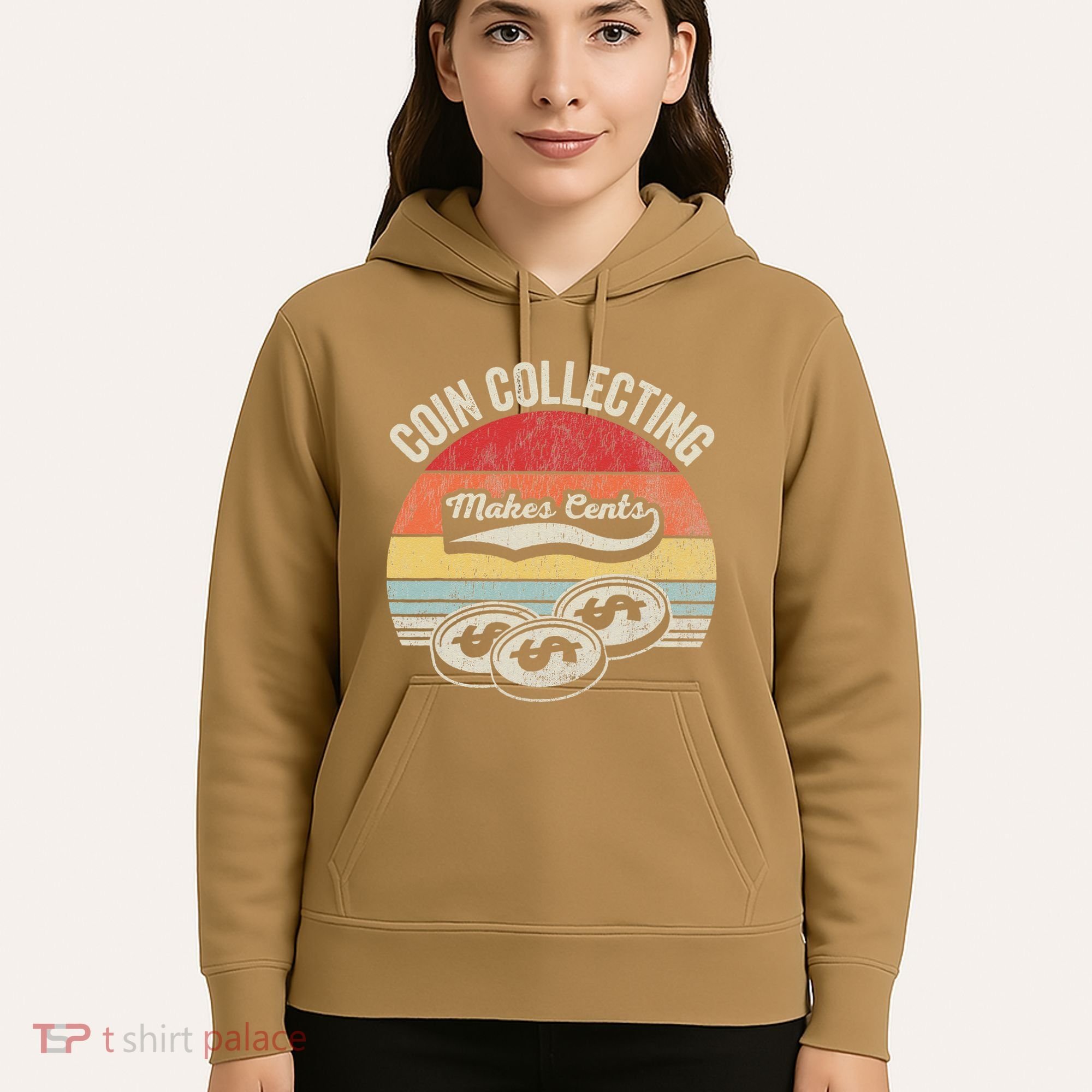 Coin Collecting Makes Cents Retro Style Hoodie