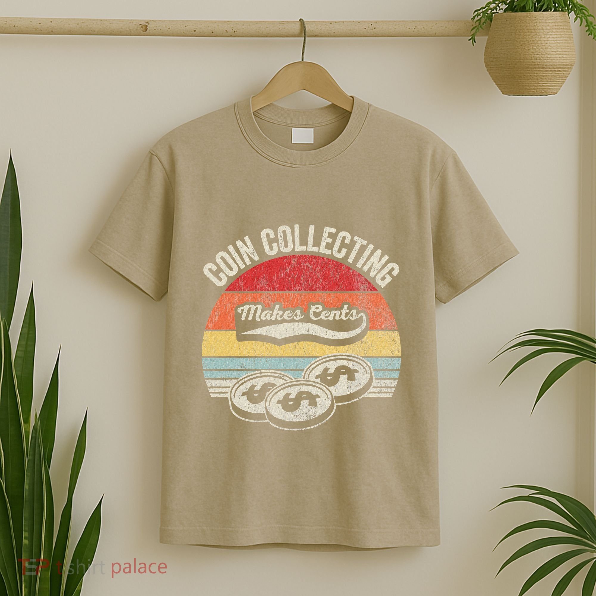 Coin Collecting Makes Cents Retro Style T-Shirt