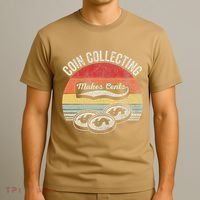 Coin Collecting Makes Cents Retro Style T-Shirt thumb 3