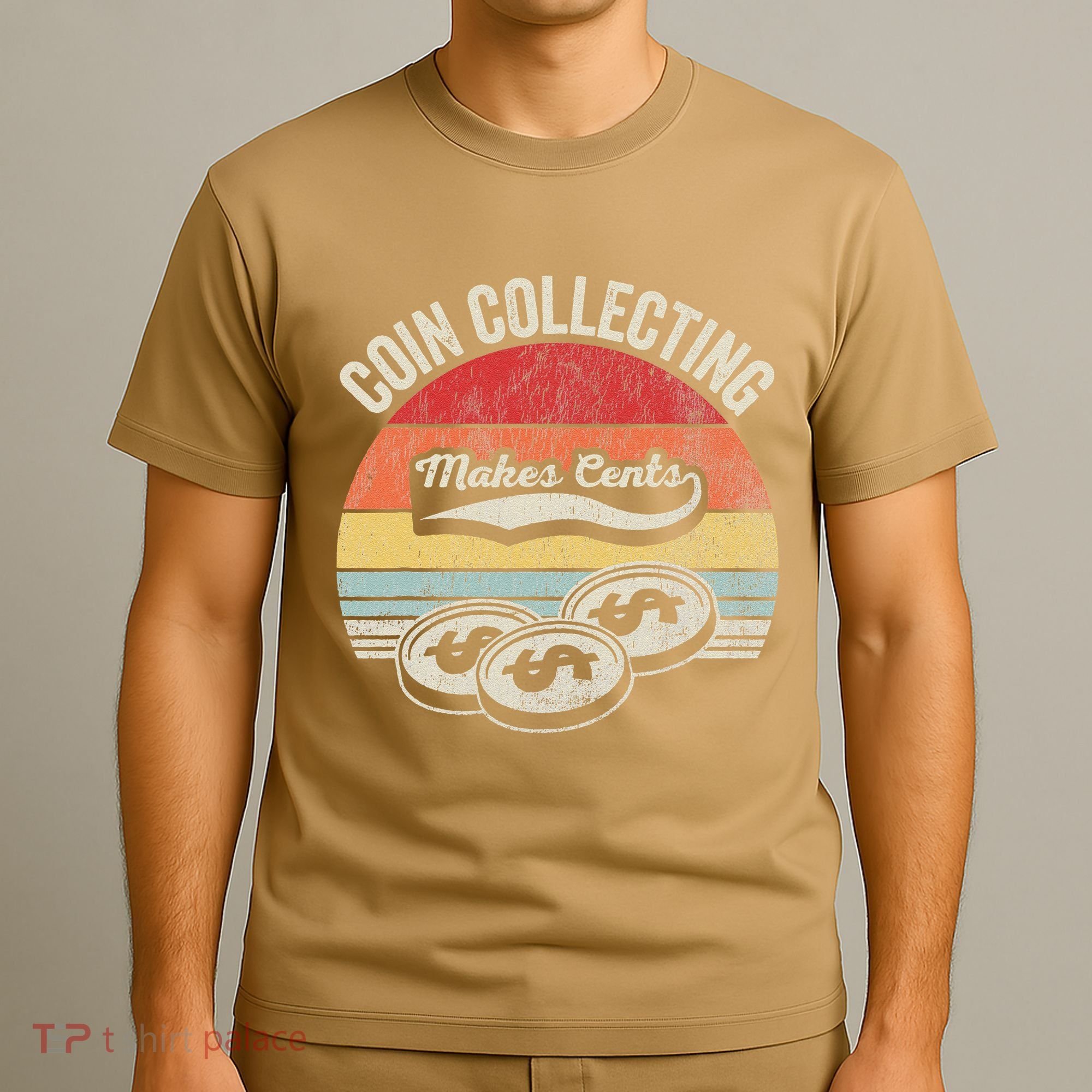Coin Collecting Makes Cents Retro Style T-Shirt