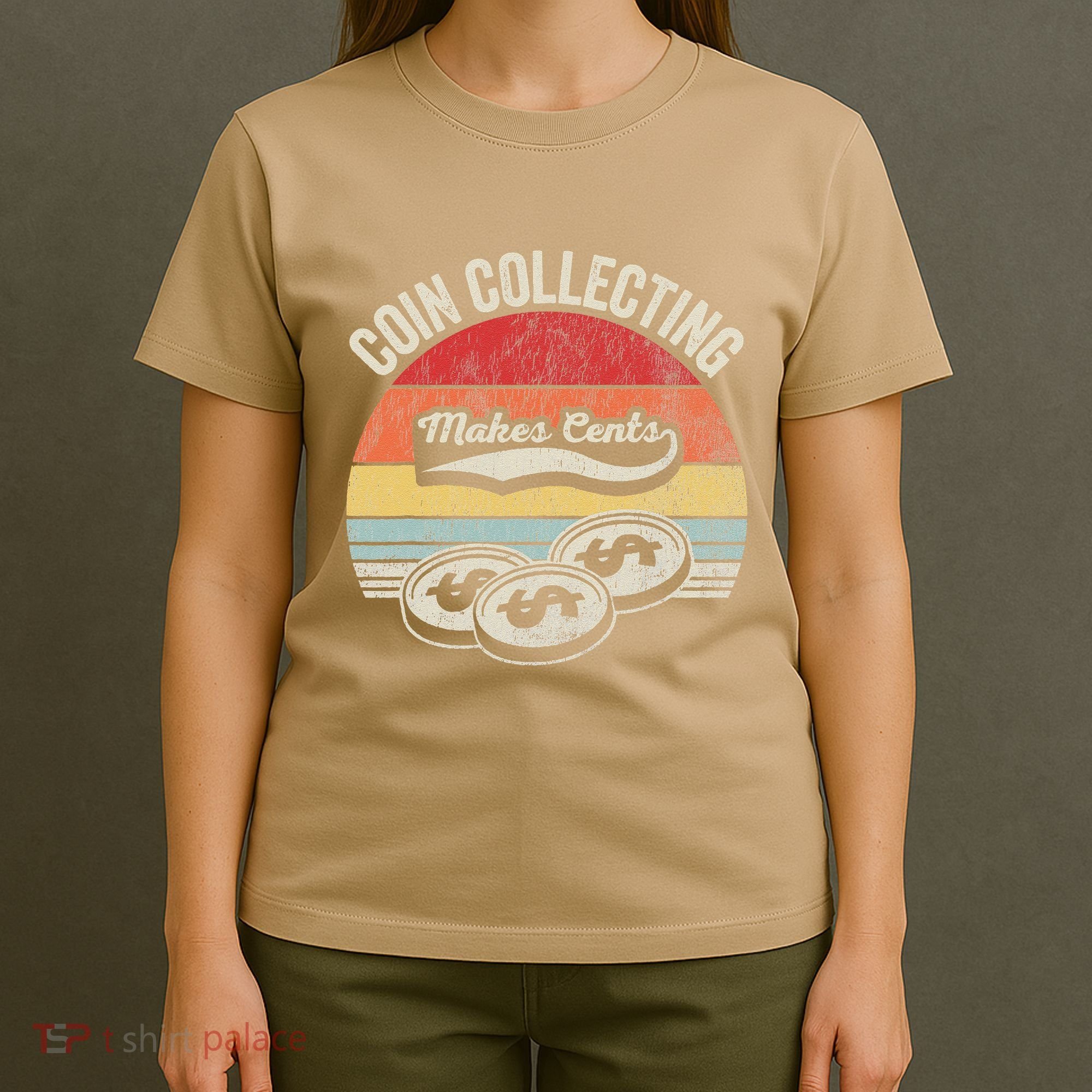 Coin Collecting Makes Cents Retro Style T-Shirt