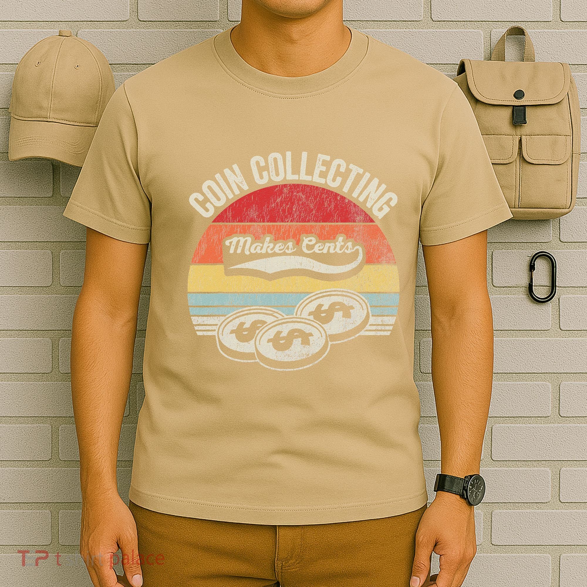 Coin Collecting Makes Cents Retro Style T-Shirt