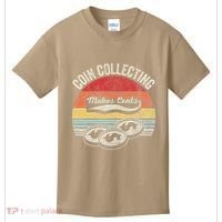 Coin Collecting Makes Cents Retro Style Kids T-Shirt thumb 0