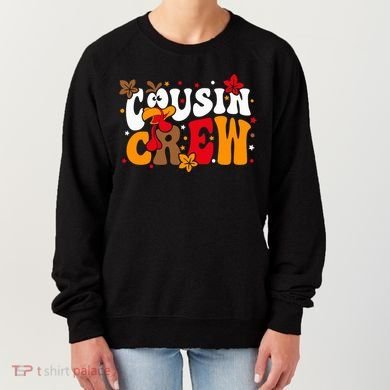 Cousin Crew Matching Shirts Turkey Face Thanksgiving Women's Sweatshirt
