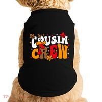 Cousin Crew Matching Shirts Turkey Face Thanksgiving Doggie Tank thumb 0
