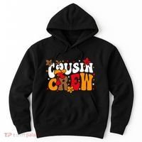Cousin Crew Matching Shirts Turkey Face Thanksgiving Hoodie thumb 0